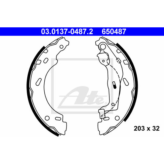 03.0137-0487.2 Brake Shoe Set