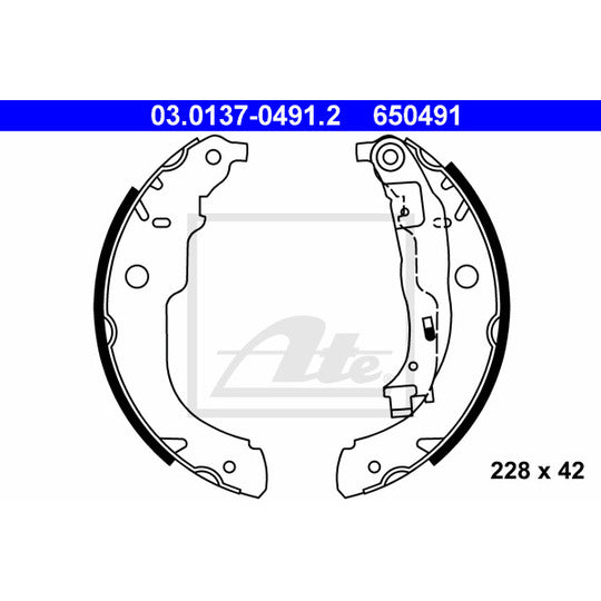 03.0137-0491.2 Brake Shoe Set