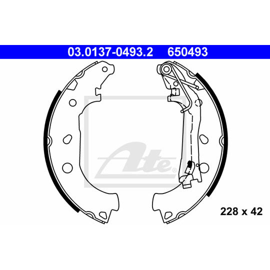 03.0137-0493.2 Brake Shoe Set
