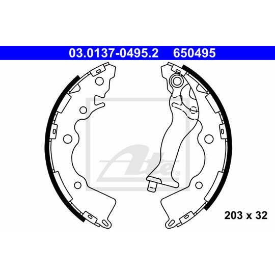 03.0137-0495.2 Brake Shoe Set