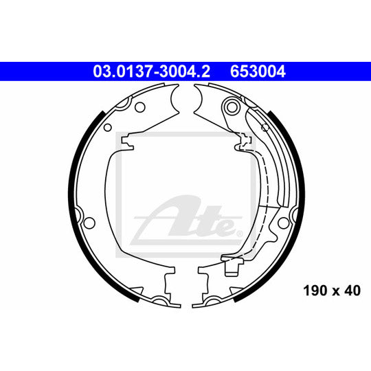 03.0137-3004.2 Brake Shoe Set, parking brake