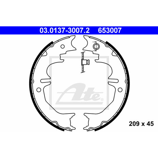 03.0137-3007.2 Brake Shoe Set, parking brake