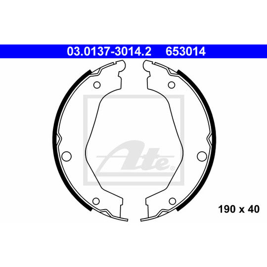 03.0137-3014.2 Brake Shoe Set, parking brake