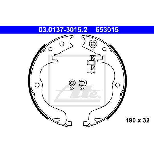 03.0137-3015.2 Brake Shoe Set, parking brake