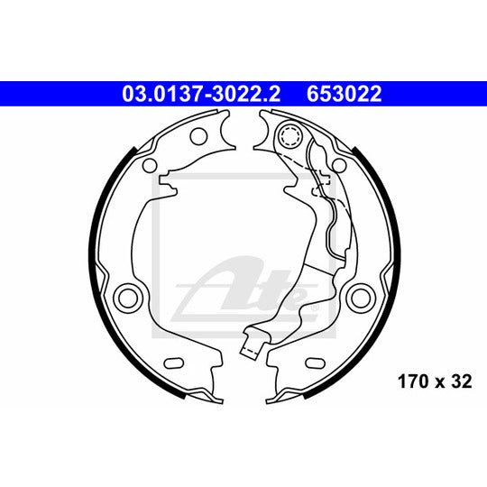 03.0137-3022.2 Brake Shoe Set, parking brake