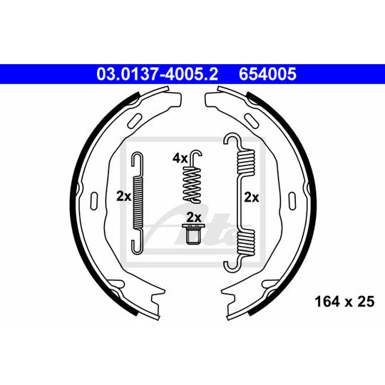 03.0137-4005.2 Brake Shoe Set, parking brake