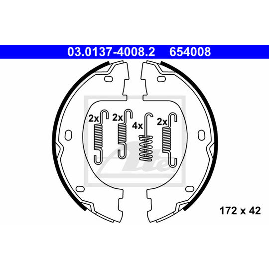 03.0137-4008.2 Brake Shoe Set, parking brake