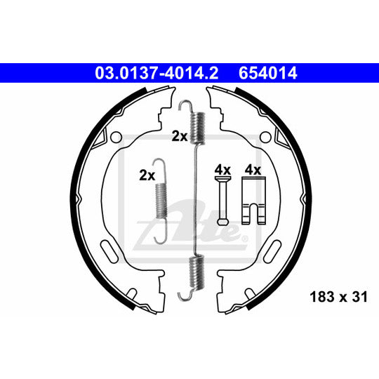 03.0137-4014.2 Brake Shoe Set, parking brake
