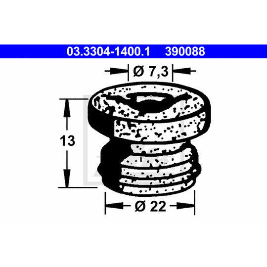 03.3304-1400.1 Plug, brake fluid reservoir