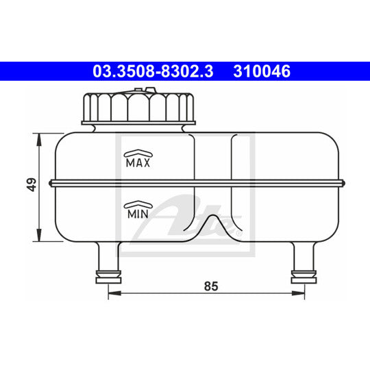 03.3508-8302.3 Expansion Tank, brake fluid