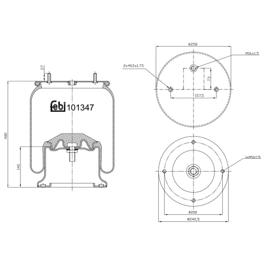 101347 Bellow, air suspension