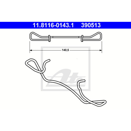 11.8116-0143.1 Spring, brake caliper