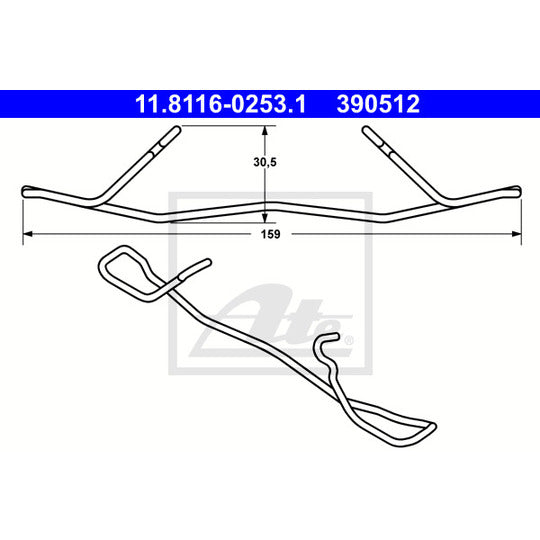 11.8116-0253.1 Spring, brake caliper