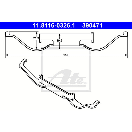 11.8116-0326.1 Spring, brake caliper