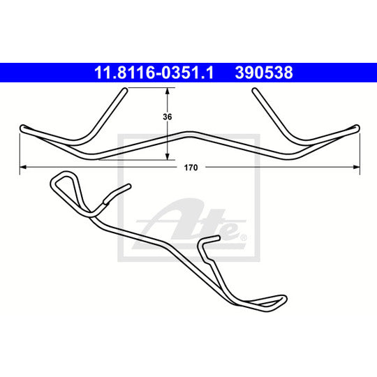 11.8116-0351.1 Spring, brake caliper