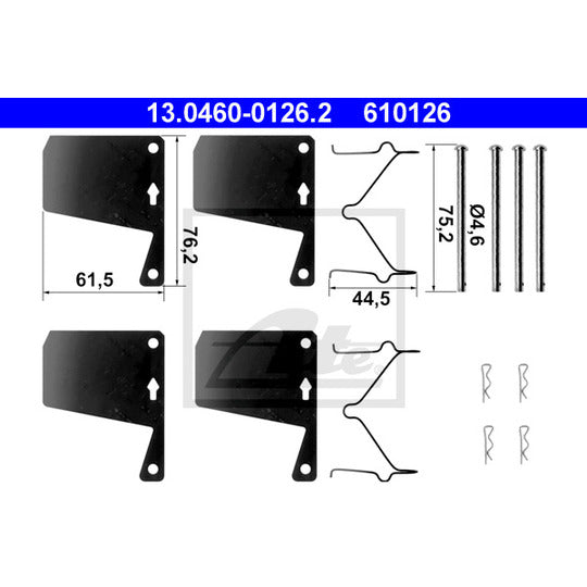 13.0460-0126.2 Accessory Kit, disc brake pad