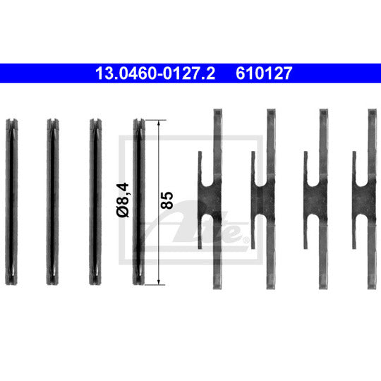 13.0460-0127.2 Accessory Kit, disc brake pad