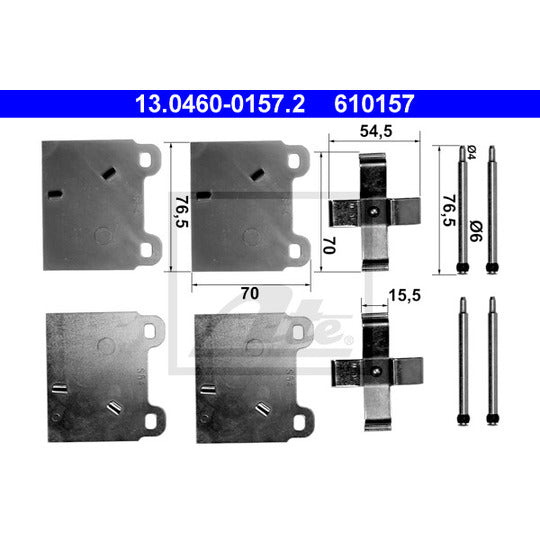 13.0460-0157.2 Accessory Kit, disc brake pad
