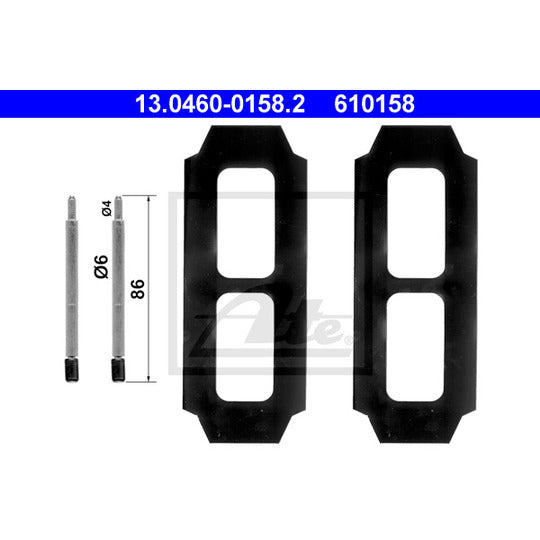 13.0460-0158.2 Accessory Kit, disc brake pad