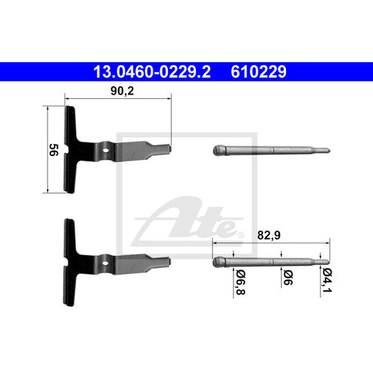 13.0460-0229.2 Accessory Kit, disc brake pad