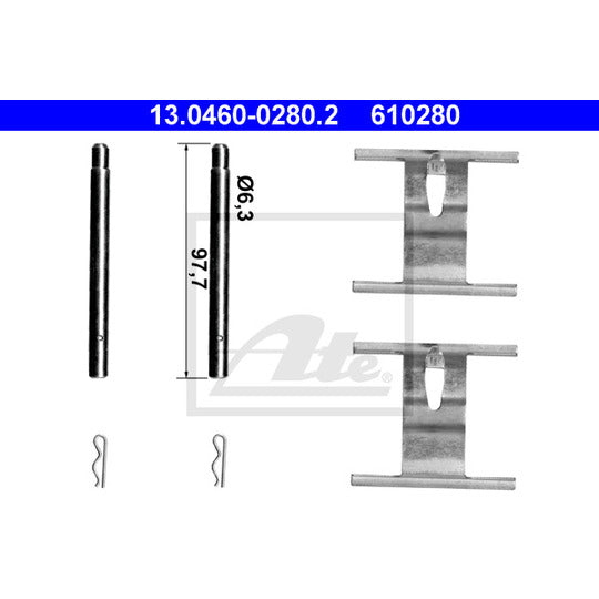 13.0460-0280.2 Accessory Kit, disc brake pad