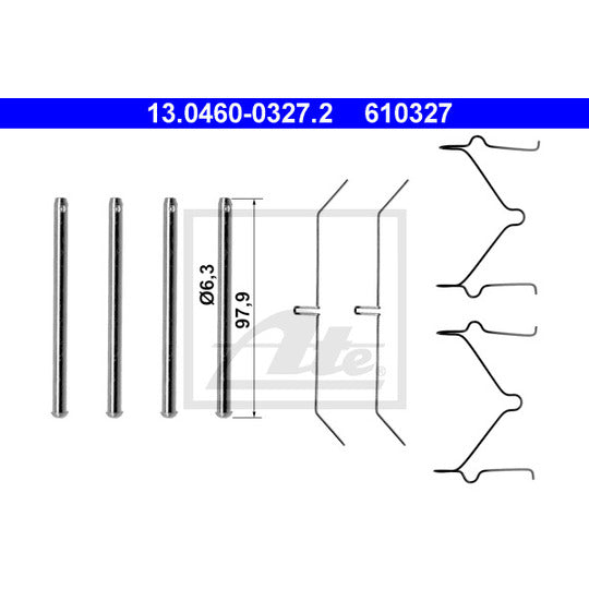 13.0460-0327.2 Accessory Kit, disc brake pad