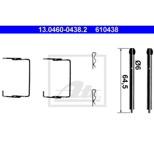 13.0460-0438.2 Accessory Kit, disc brake pad