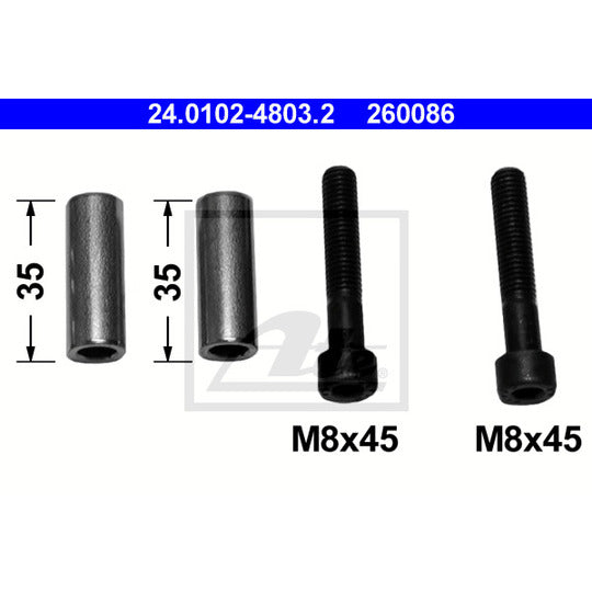 24.0102-4803.2 Guide Sleeve Kit, brake caliper