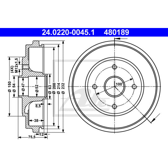 24.0220-0045.1 Brake Drum