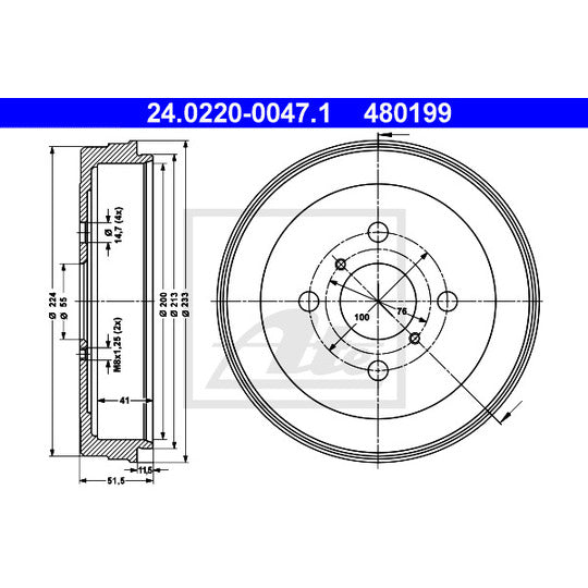 24.0220-0047.1 Brake Drum