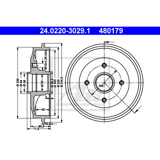 24.0220-3029.1 Brake Drum