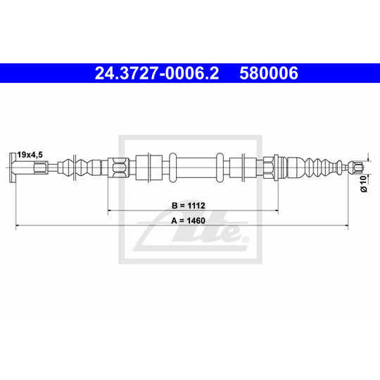 24.3727-0006.2 Cable, parking brake