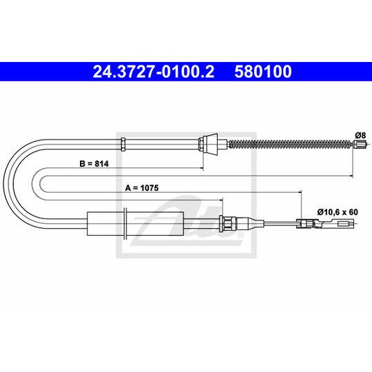 24.3727-0100.2 Cable, parking brake