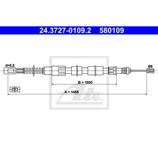 24.3727-0109.2 Cable, parking brake