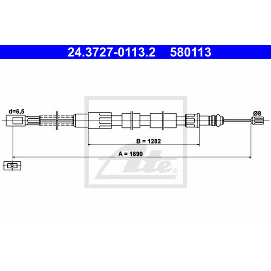 24.3727-0113.2 Cable, parking brake