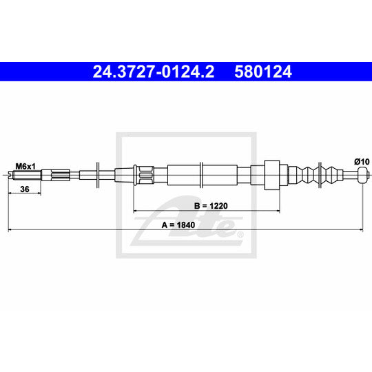 24.3727-0124.2 Cable, parking brake