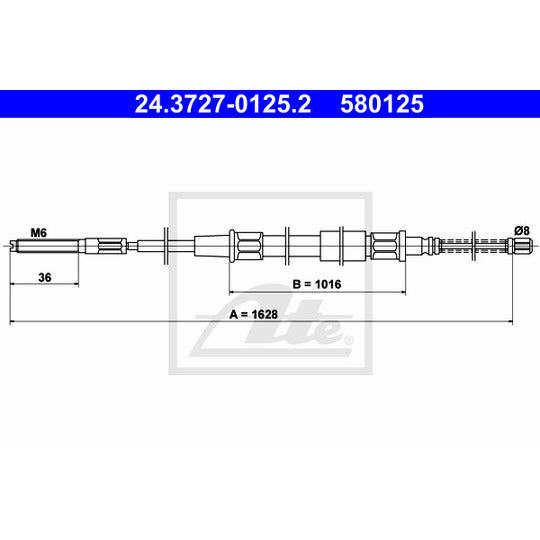 24.3727-0125.2 Cable, parking brake