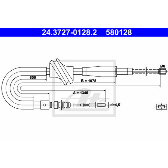 24.3727-0128.2 Cable, parking brake
