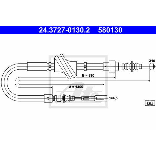 24.3727-0130.2 Cable, parking brake