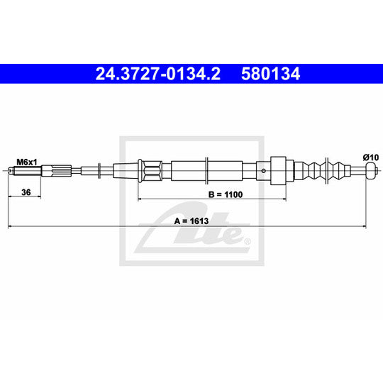 24.3727-0134.2 Cable, parking brake