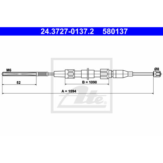 24.3727-0137.2 Cable, parking brake