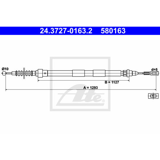 24.3727-0163.2 Cable, parking brake