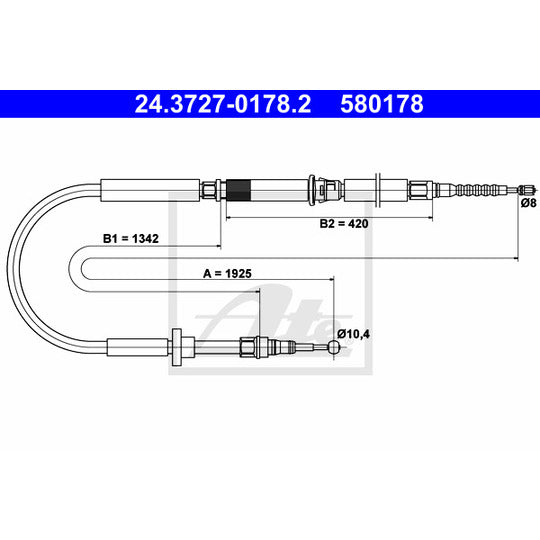 24.3727-0178.2 Cable, parking brake