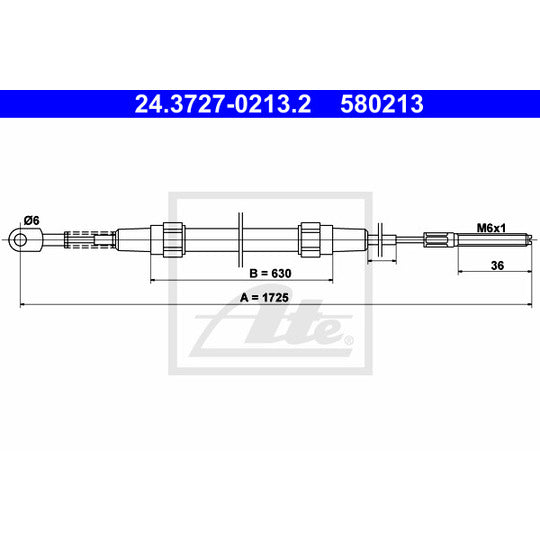 24.3727-0213.2 Cable, parking brake