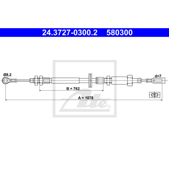 24.3727-0300.2 Cable, parking brake