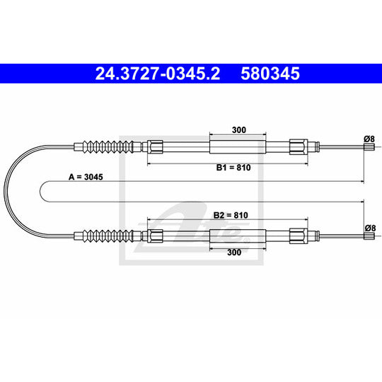 24.3727-0345.2 Cable, parking brake