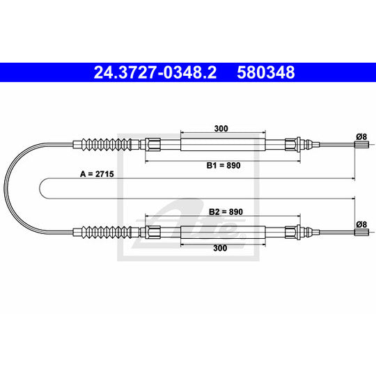 24.3727-0348.2 Cable, parking brake