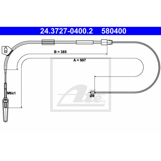 24.3727-0400.2 Cable, parking brake