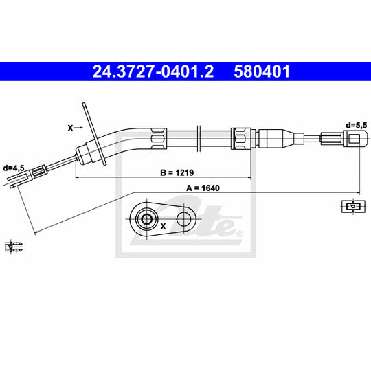 24.3727-0401.2 Cable, parking brake