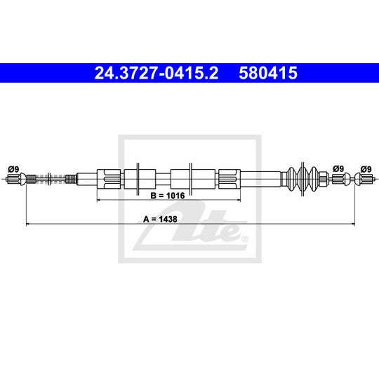 24.3727-0415.2 Cable, parking brake